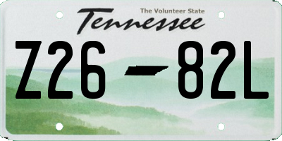 TN license plate Z2682L