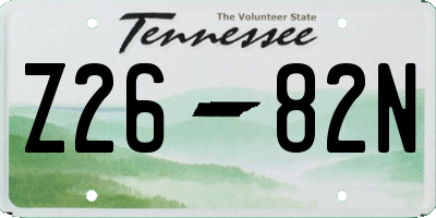 TN license plate Z2682N
