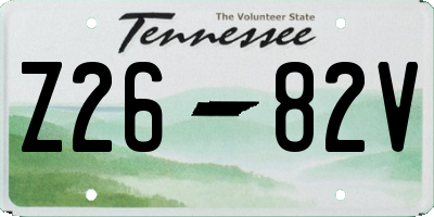TN license plate Z2682V