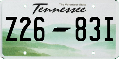 TN license plate Z2683I