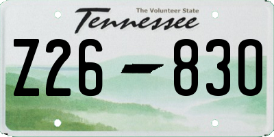 TN license plate Z2683O