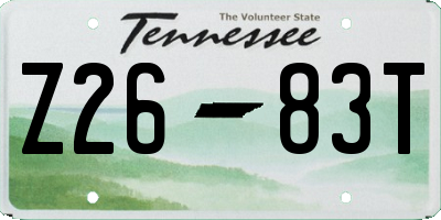 TN license plate Z2683T