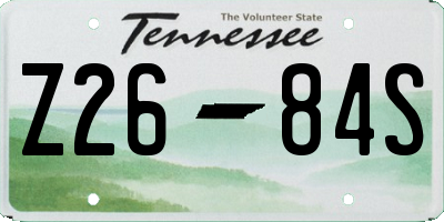 TN license plate Z2684S