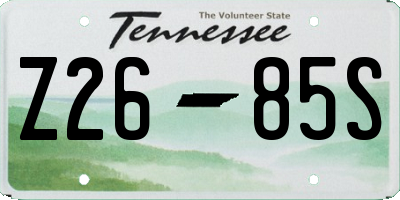 TN license plate Z2685S