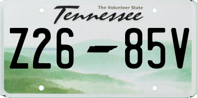 TN license plate Z2685V
