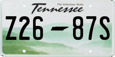 TN license plate Z2687S