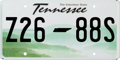 TN license plate Z2688S