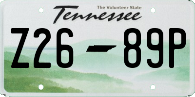 TN license plate Z2689P