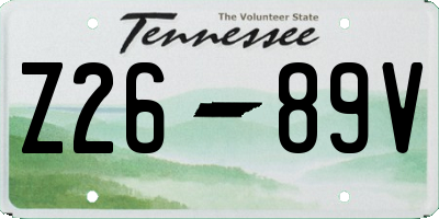 TN license plate Z2689V
