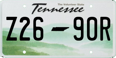 TN license plate Z2690R