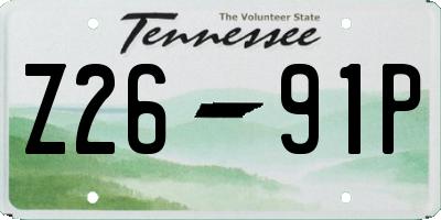 TN license plate Z2691P