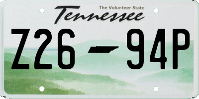 TN license plate Z2694P