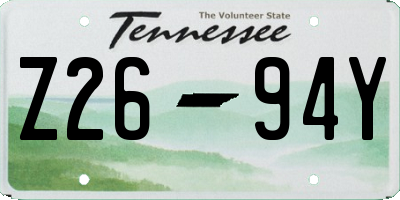 TN license plate Z2694Y