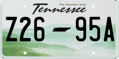 TN license plate Z2695A