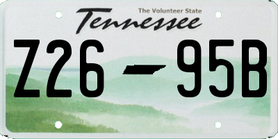 TN license plate Z2695B
