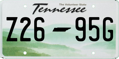 TN license plate Z2695G