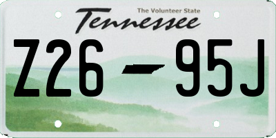 TN license plate Z2695J