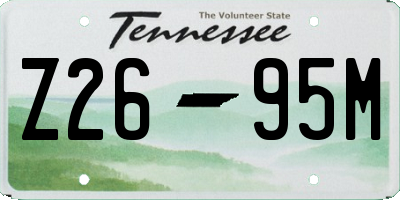 TN license plate Z2695M