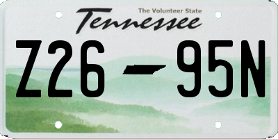 TN license plate Z2695N