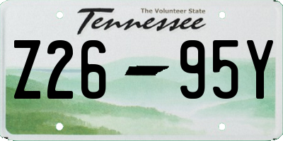 TN license plate Z2695Y