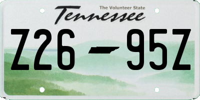 TN license plate Z2695Z