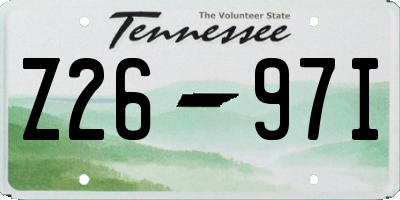 TN license plate Z2697I
