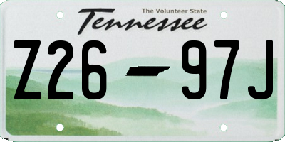 TN license plate Z2697J