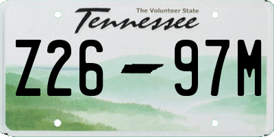 TN license plate Z2697M
