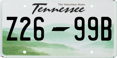 TN license plate Z2699B