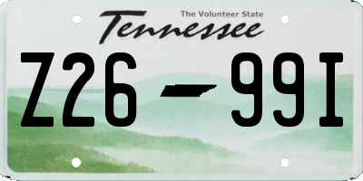TN license plate Z2699I