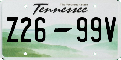TN license plate Z2699V