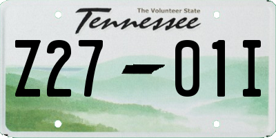 TN license plate Z2701I