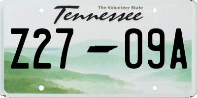 TN license plate Z2709A