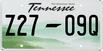TN license plate Z2709Q