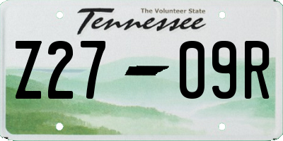 TN license plate Z2709R