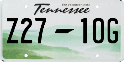 TN license plate Z2710G