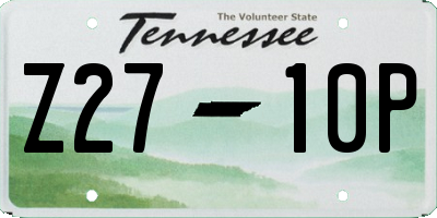 TN license plate Z2710P