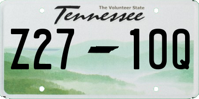 TN license plate Z2710Q