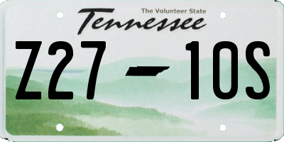 TN license plate Z2710S