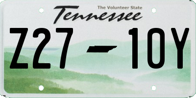 TN license plate Z2710Y