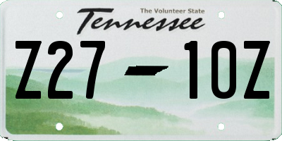 TN license plate Z2710Z