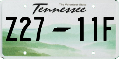 TN license plate Z2711F