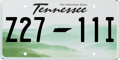 TN license plate Z2711I