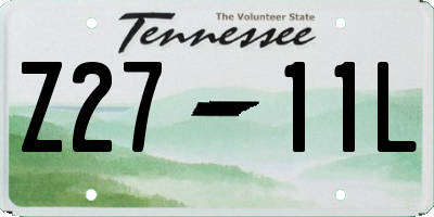 TN license plate Z2711L