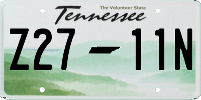 TN license plate Z2711N