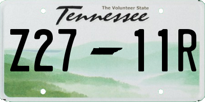 TN license plate Z2711R