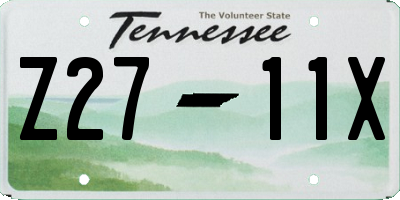 TN license plate Z2711X