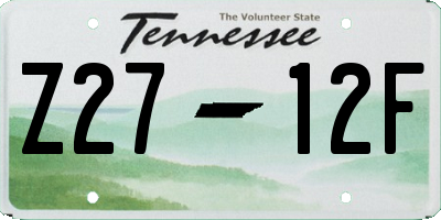 TN license plate Z2712F
