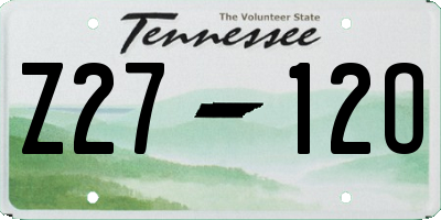 TN license plate Z2712O
