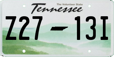 TN license plate Z2713I